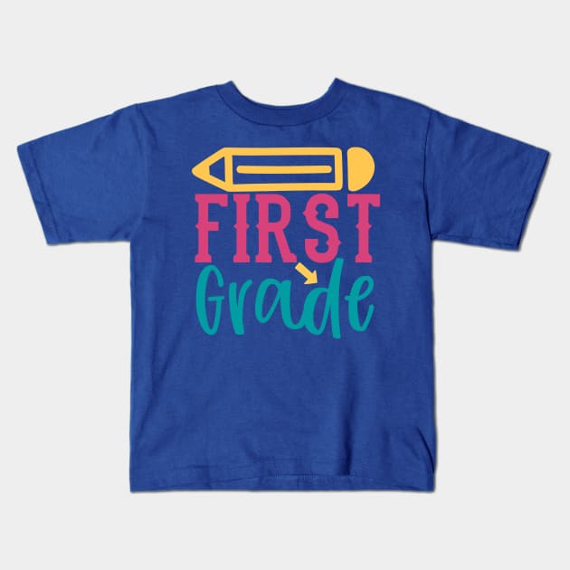 First Grade Kids T-Shirt by VijackStudio